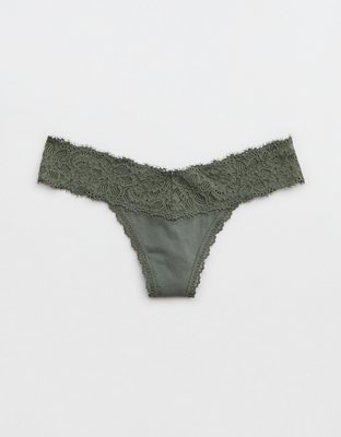 Buy Superchill Cotton Rooftop Garden Lace Thong Underwear online
