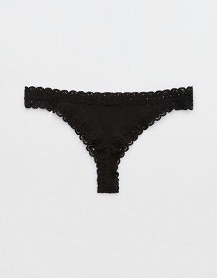 Superchill Cotton Cozy Lace Thong Underwear