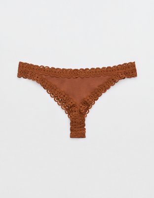 Superchill Cotton Cozy Lace Thong Underwear