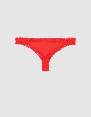 Superchill Cotton Cozy Lace Thong Underwear