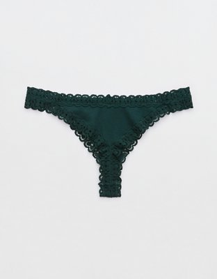 Superchill Cotton Cozy Lace Thong Underwear