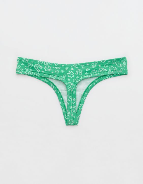 Superchill St. Paddy's Day Cotton Thong Underwear