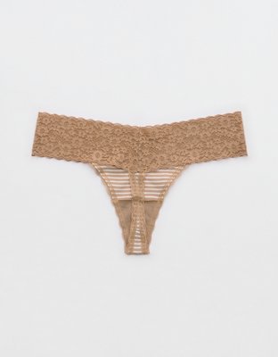 Superchill Vintage Lace Cotton Thong Underwear