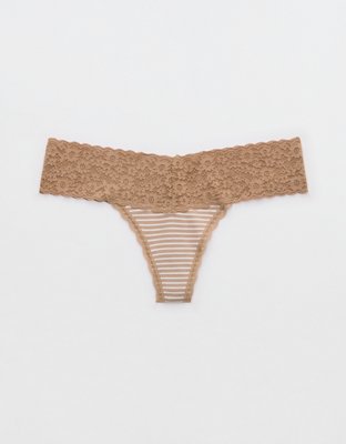 Shop Aerie Sunnie Blossom Lace Thong Underwear online