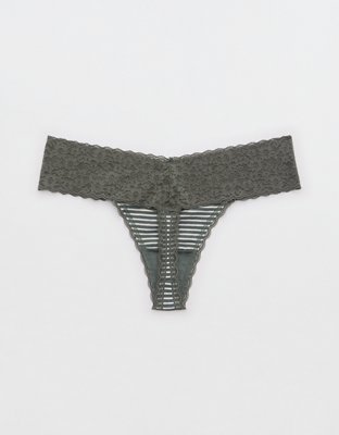 Superchill Vintage Lace Cotton Thong Underwear