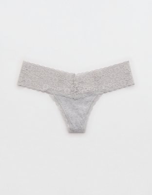 Superchill Vintage Lace Cotton Thong Underwear