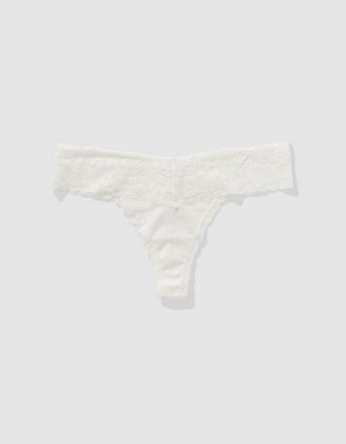 Superchill Vintage Lace Cotton Thong Underwear