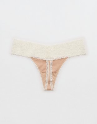 Superchill Vintage Lace Cotton Thong Underwear