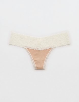 Superchill Vintage Lace Cotton Thong Underwear