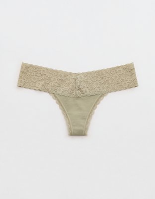 Superchill Vintage Lace Cotton Thong Underwear