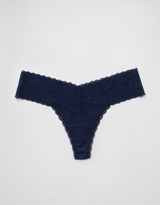 Superchill Vintage Lace Cotton Thong Underwear