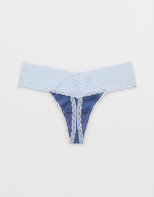 Superchill Vintage Lace Cotton Thong Underwear