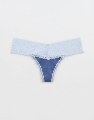 Superchill Vintage Lace Cotton Thong Underwear