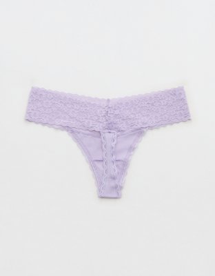 Superchill Vintage Lace Cotton Thong Underwear