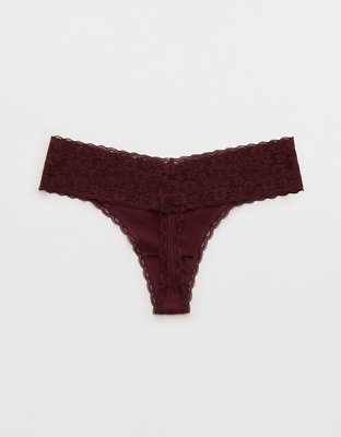 Superchill Vintage Lace Cotton Thong Underwear