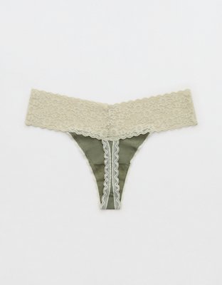 Superchill Vintage Lace Cotton Thong Underwear
