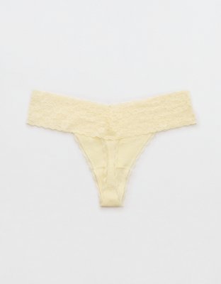 Superchill Vintage Lace Cotton Thong Underwear