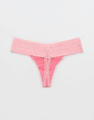 Superchill Vintage Lace Cotton Thong Underwear