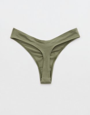 Superchill Cotton Ruched Thong Underwear
