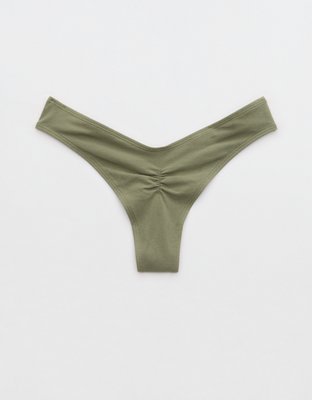 Superchill Cotton Ruched Thong Underwear