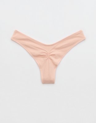 Superchill Cotton Ruched Thong Underwear