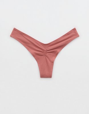 Culotte tanga ruchée en coton invisible Superchill