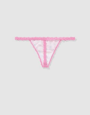 Superchill Cotton Lace Trim Thong Underwear