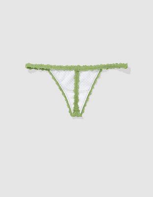 Superchill Cotton Lace Trim Thong Underwear
