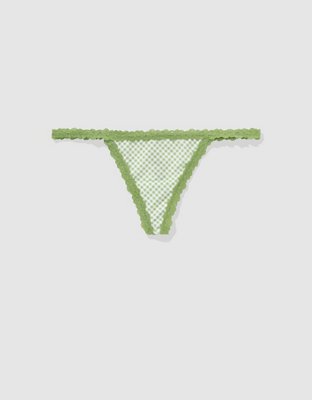 Superchill Cotton Lace Trim Thong Underwear