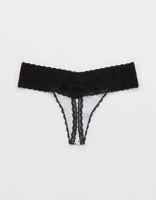 Superchill Vintage Lace Cotton Thong Underwear