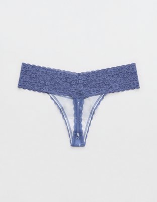 Superchill Vintage Lace Cotton Thong Underwear