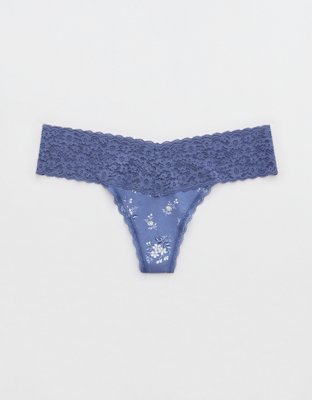 Superchill Vintage Lace Cotton Thong Underwear