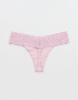 Superchill Vintage Lace Cotton Thong Underwear