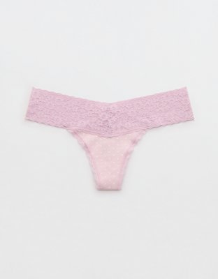 Superchill Vintage Lace Cotton Thong Underwear
