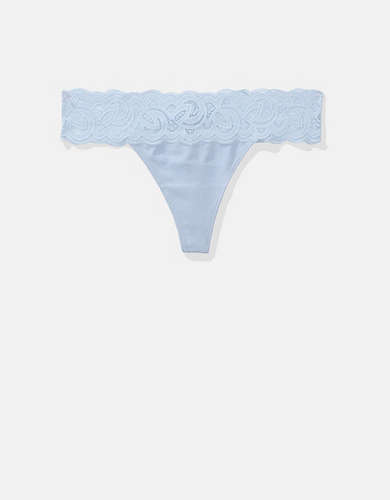 Superchill Cotton Rooftop Garden Lace Thong Underwear