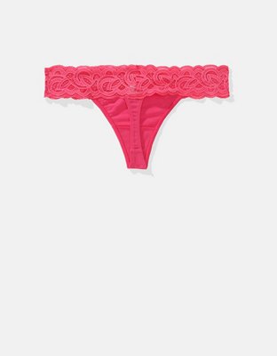 Superchill Cotton Rooftop Garden Lace Thong Underwear