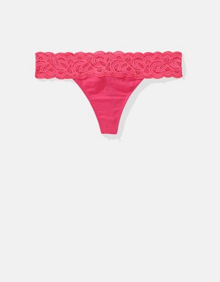 Superchill Cotton Rooftop Garden Lace Thong Underwear