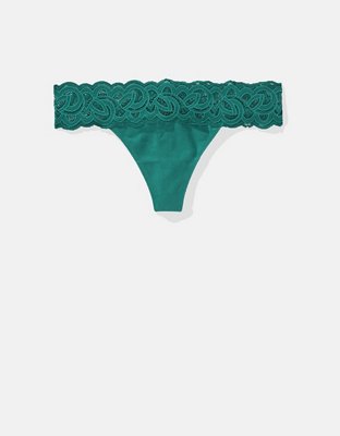 Superchill Cotton Rooftop Garden Lace Thong Underwear