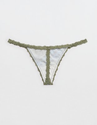 Superchill Cotton with Lace Thong Underwear