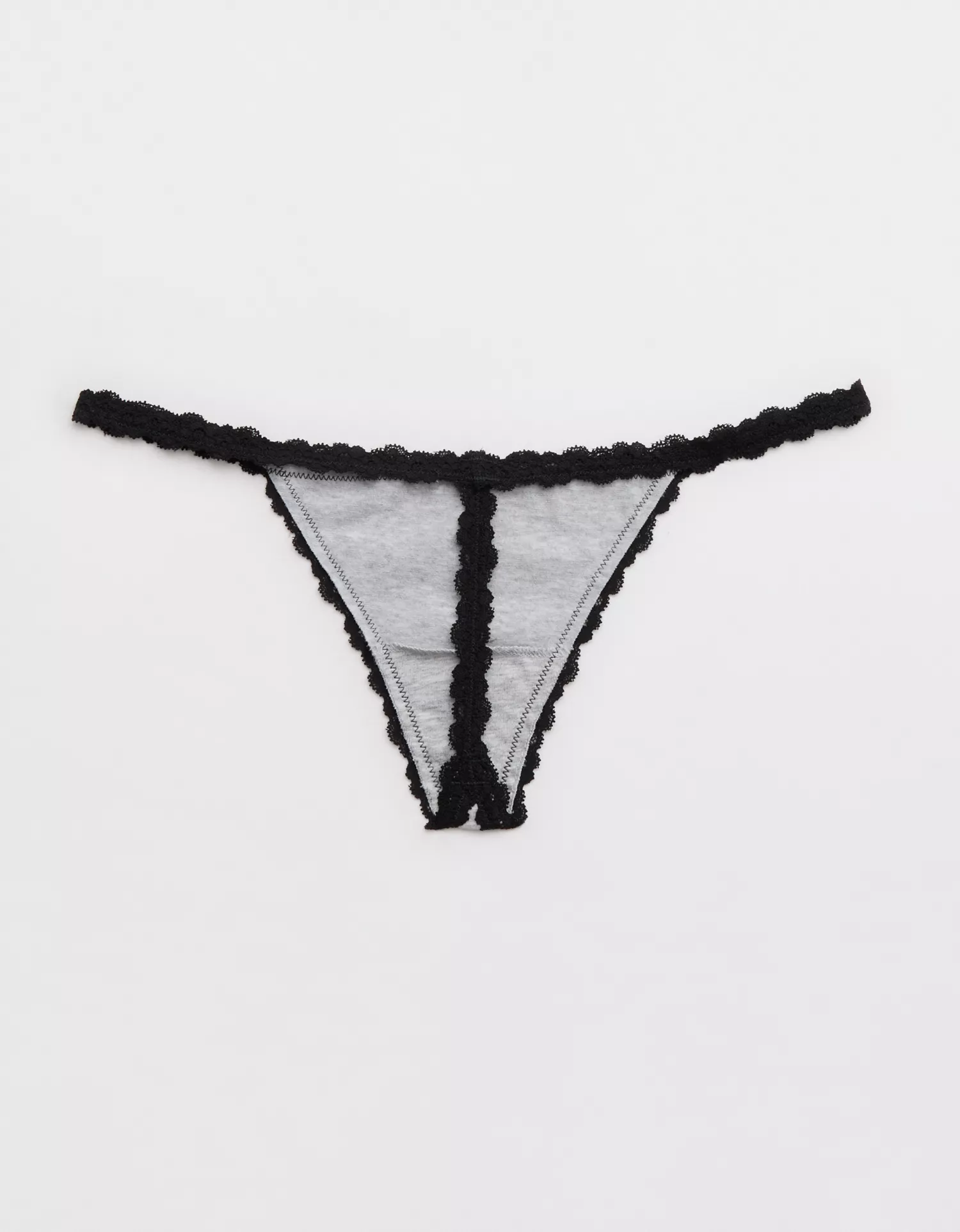 Superchill Cotton with Lace Thong Underwear - thumbnail 4