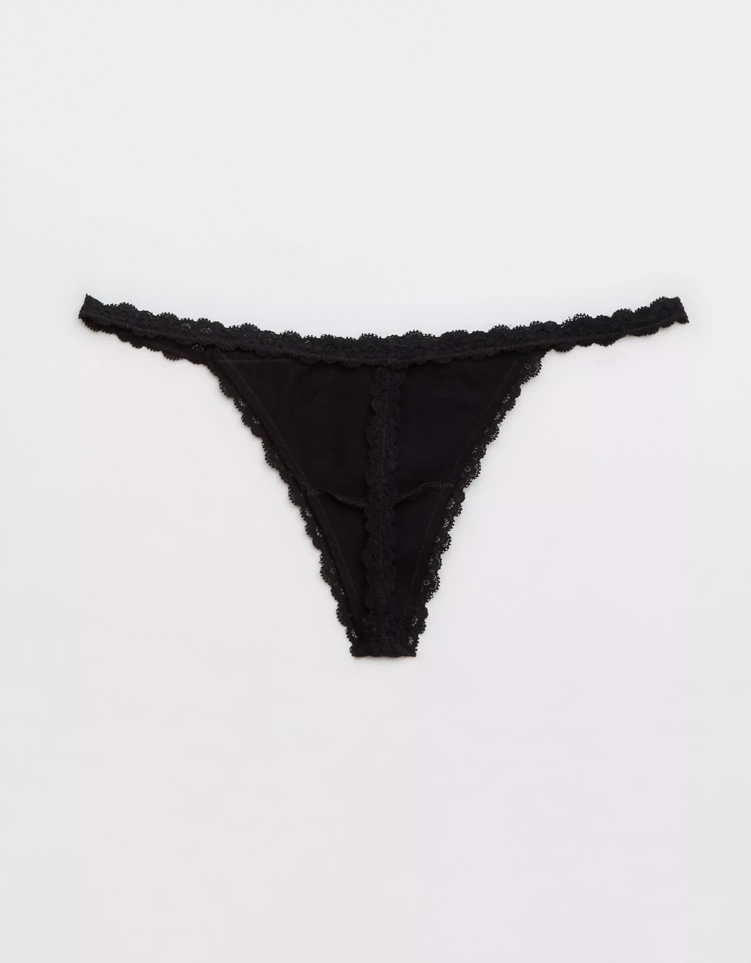 Superchill Cotton with Lace Thong Underwear - thumbnail 2