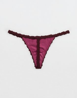 Superchill Cotton with Lace Thong Underwear