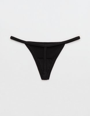Superchill Cotton Rib String Thong Underwear | Aerie