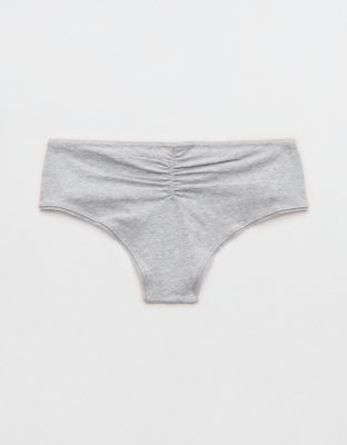 Superchill Cotton Ruched Picot Cheeky Underwear
