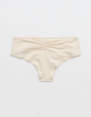 Superchill Cotton Ruched Picot Cheeky Underwear