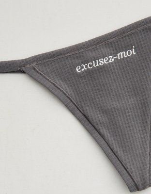 Superchill Cotton Rib String Thong Underwear