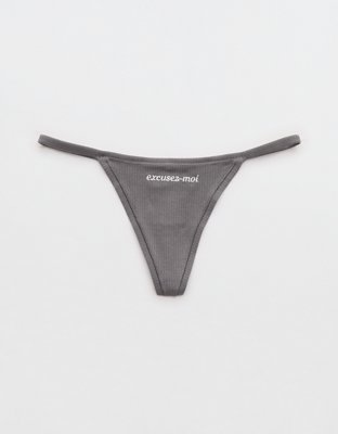 Superchill Cotton Rib String Thong Underwear
