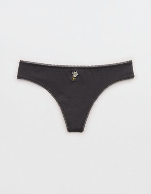 Superchill Cotton Picot Thong Underwear