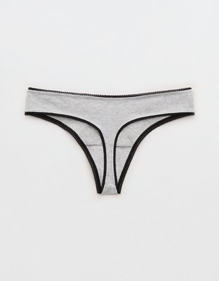 Superchill Cotton Picot Thong Underwear