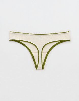 Superchill Cotton Picot Thong Underwear